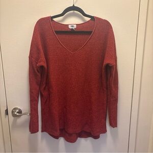 Old Navy Sweater Women's Pullover Red/orange  V-Neck Adults Xl